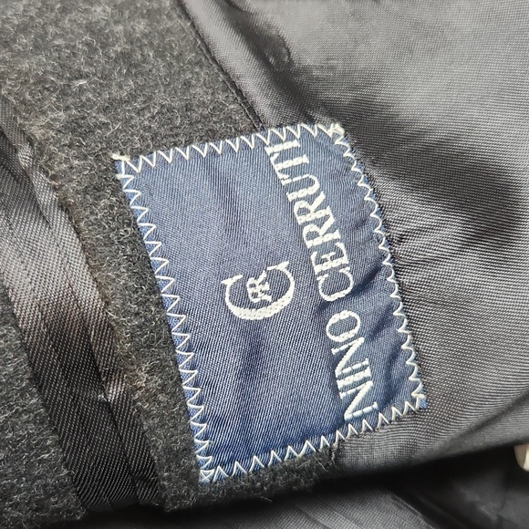 Nino Cerruti Charcoal Gray Wool and Cashmere Blend Long Coat 36S - Picture 9 of 13